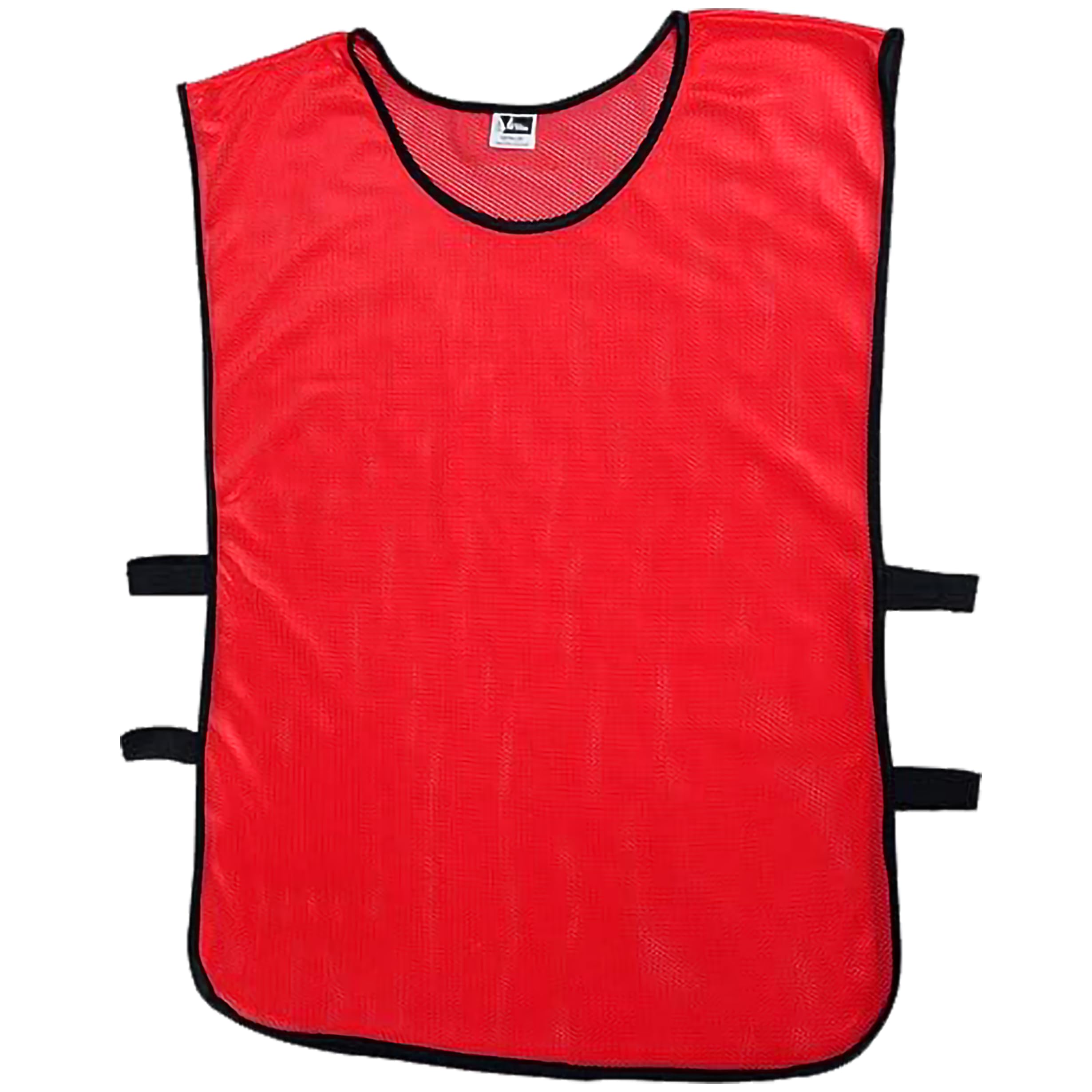 12 X Training Football Bibs For Adults - Sports Bibs For Football, Basketball, Soccer, Netball, Rugby, Cricket & Hockey –Team Practice Vests For Men & Women (Red, Kids under 7 year) — image 1