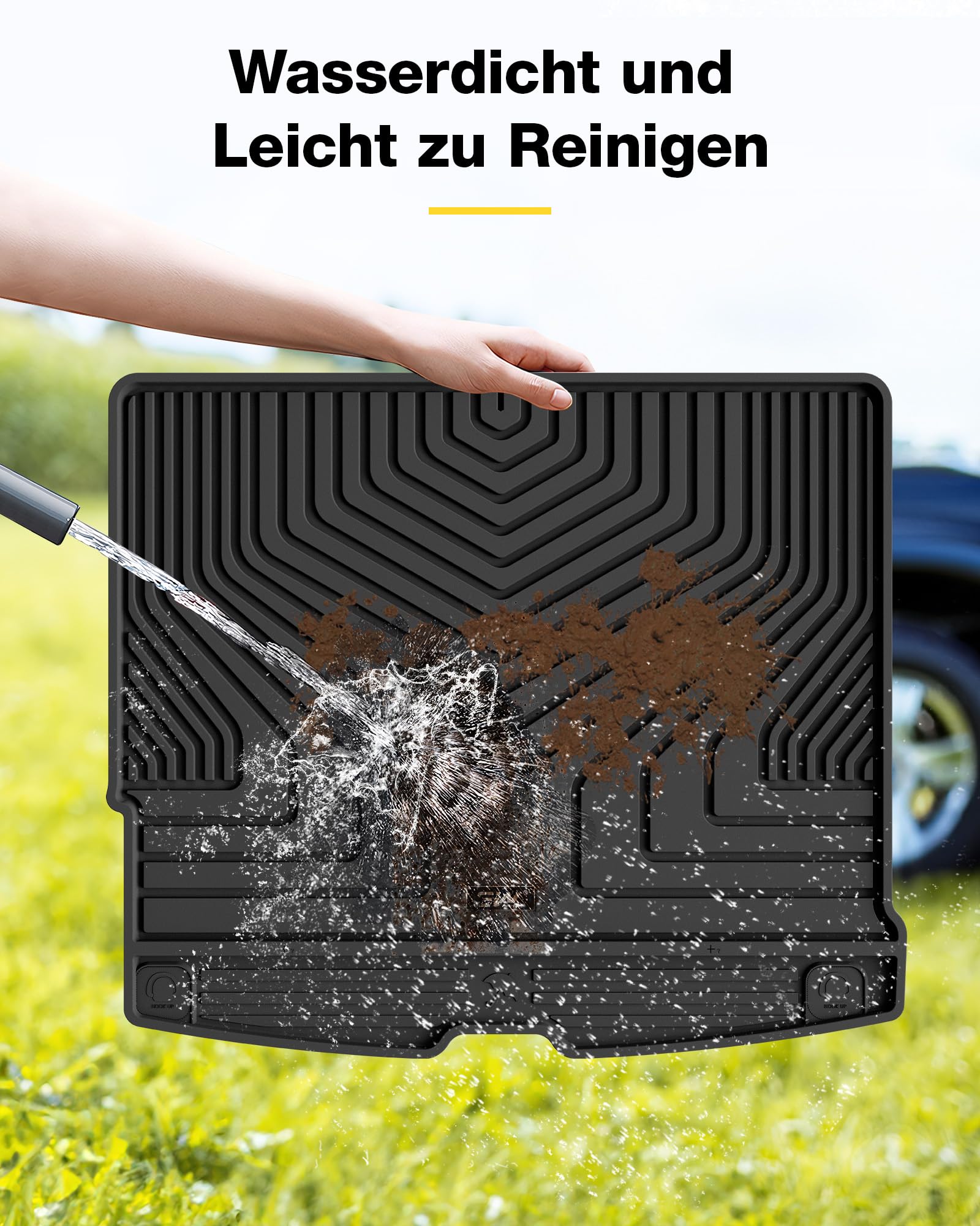 3W Kofferraumwanne für Volvo XC60 2018-2026 | TPE Thorex™ Allwetter | 3D Maßgeschneiderte Passform | Hundefreundlich Auto Zubehör | Wasserdicht & Kratzfest | Antirutsch