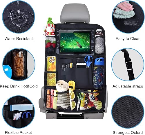 AiQInu Organisateur Voiture Enfant Facile à Entretenir, Arrière avec Espace de Rangement, Protection Siège Enfant (1 pc) - 3