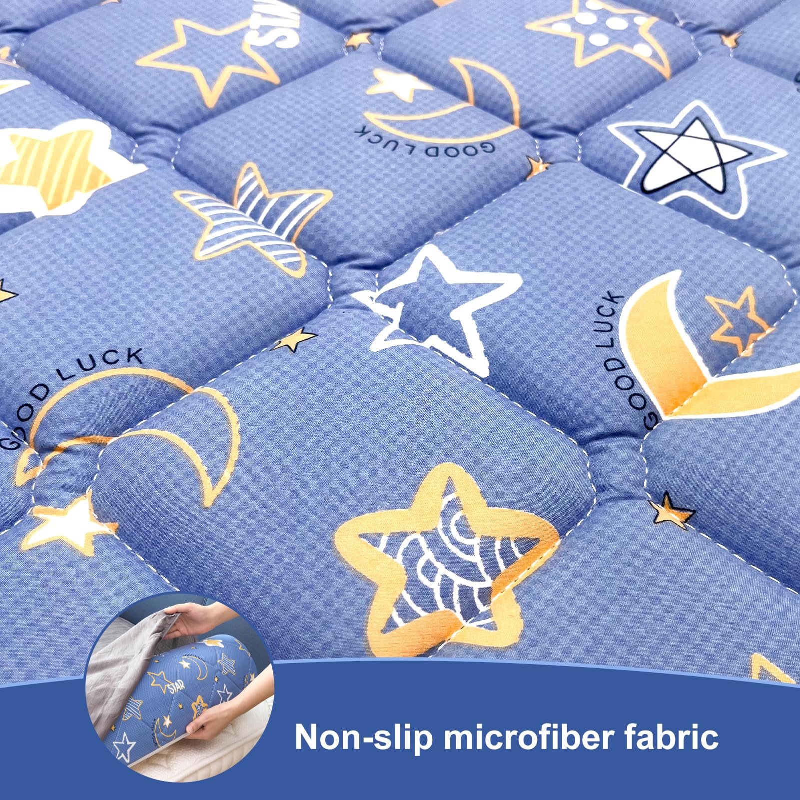 Ceekliybear Protector de cama (paquete de 2) protector de riel de seguridad de espuma con funda antideslizante, hipoalergénica, resistente al agua y lavable, riel de cama para niños, adultos y