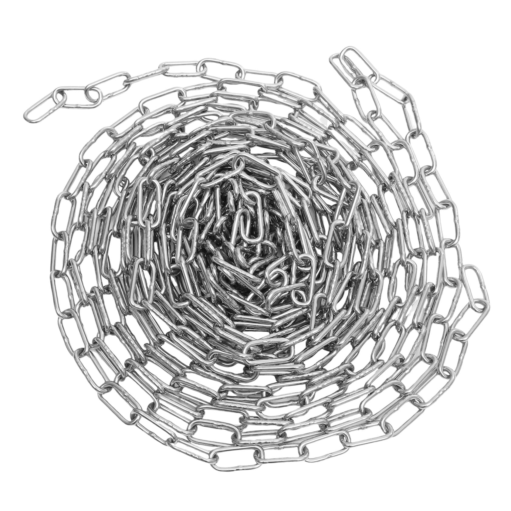 OSOLADY Garden Fence Decor Chain Safety Barrier Parking Barriers Driveway Barrier Silver Galvanized Iron