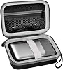 Universal Hard Carrying Case for JBL Go 4/3, for Canon Ivy 2 Mini Printer, for Anker 733 Tech Travel Organizer with Cable Mesh Pocket & Wrist Strap for Outdoor Trips (Black, Case Only)