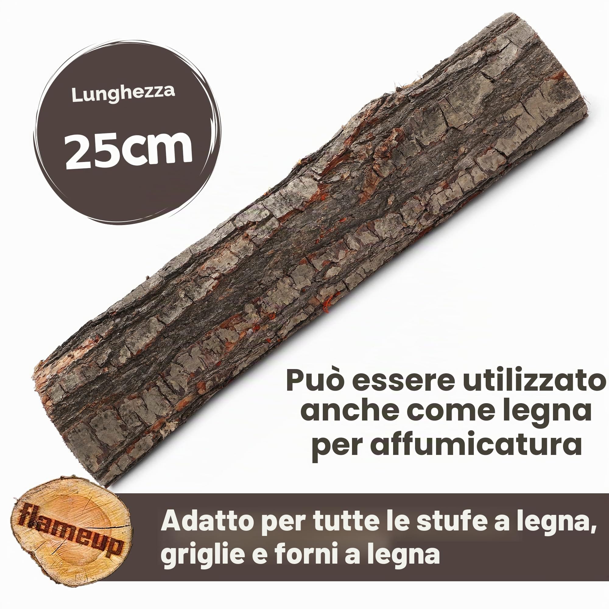 Legna da Ardere 5-500 kg Per Stufa e Camino Braciere Griglia Cestello per il Fuoco Ceppi 25 cm quercia flameup, Numero:400 kg