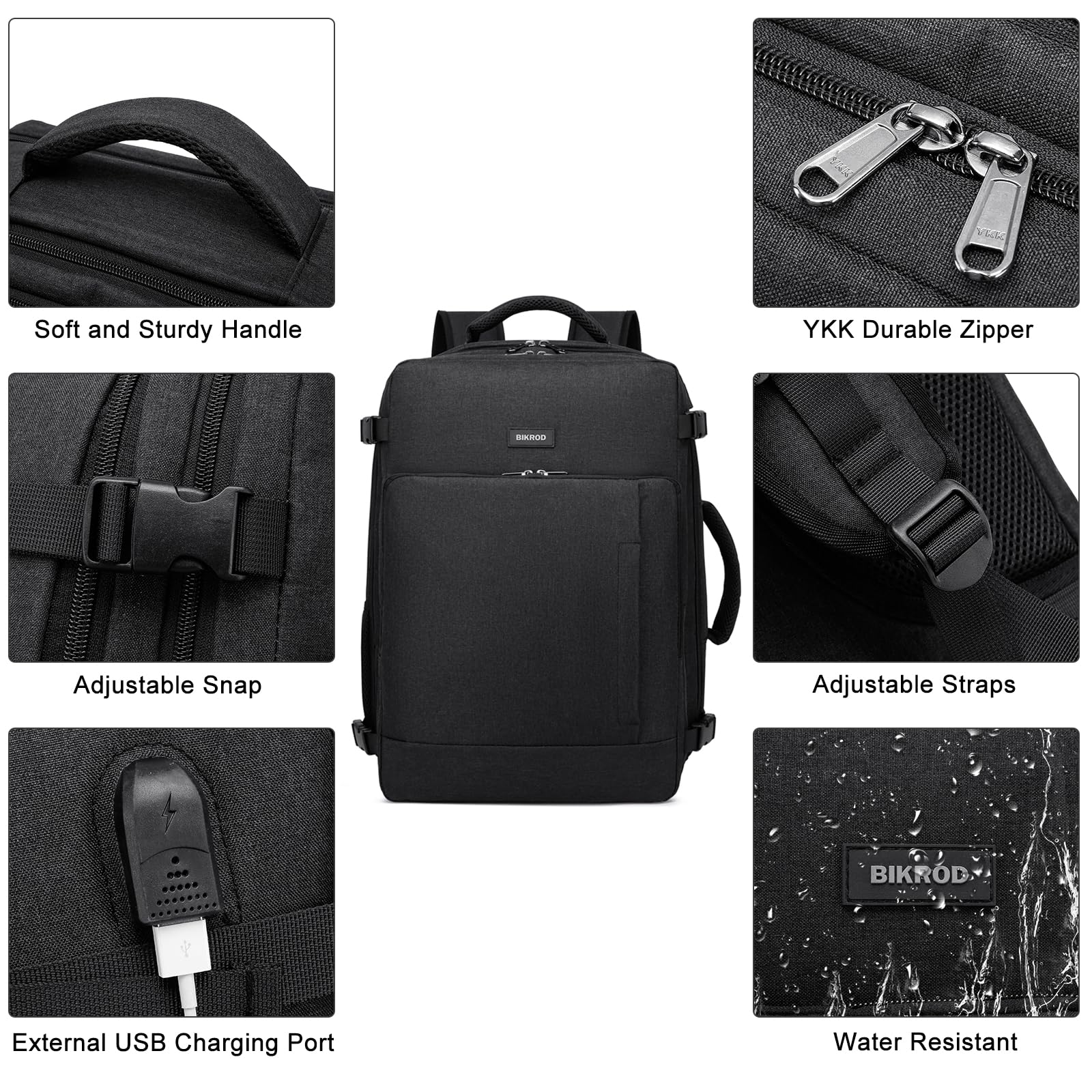 Travel Backpack For Women & Men - 45L Extra Large Carry On Backpack | Laptop Compartment, USB Port, Luggage Strap