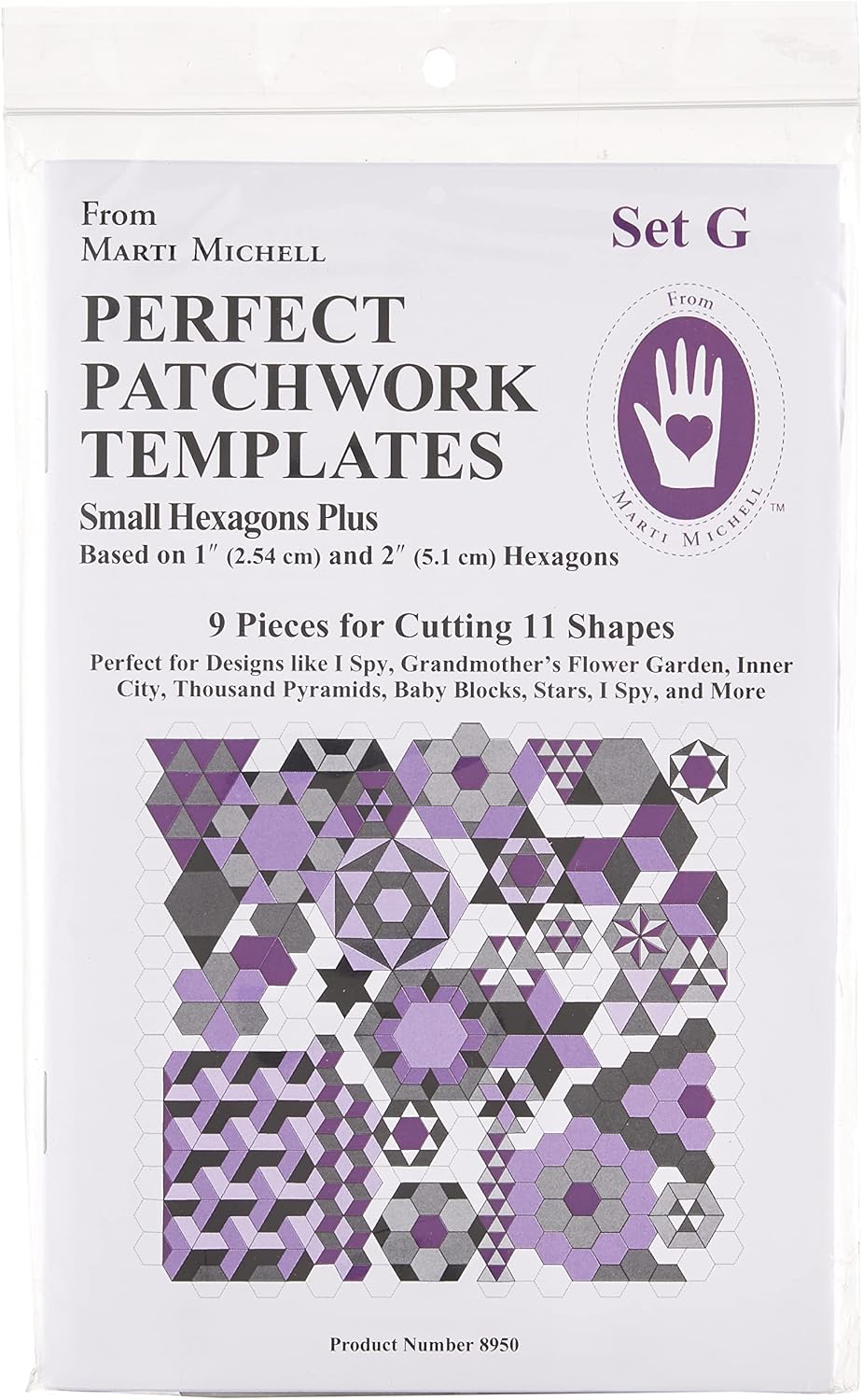 Perfect Patchwork TemplateSetGSmallHeagons, None