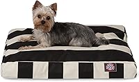 Vista 45 de Majestic Pet Cama rectangular para perros medianos a rayas, lavable, cama antideslizante y cómoda para mascotas, cama para perros con funda