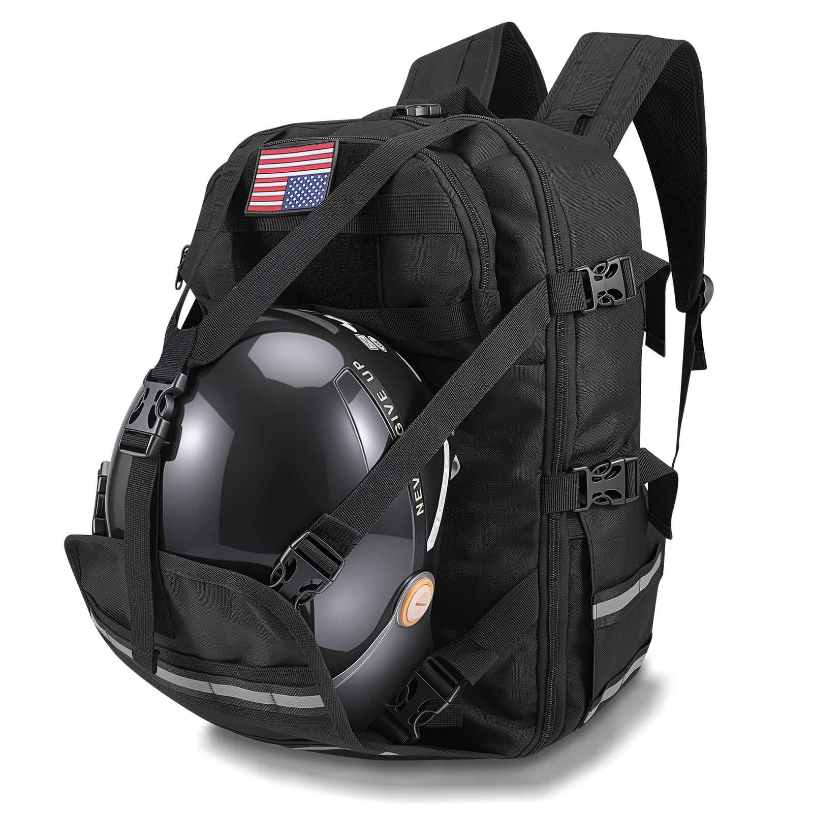 Zaino casco 35L per motociclismo | Custodia per casco da ciclismo, impermeabile, estensibilità fino a 180°, zaino da viaggio per uomo