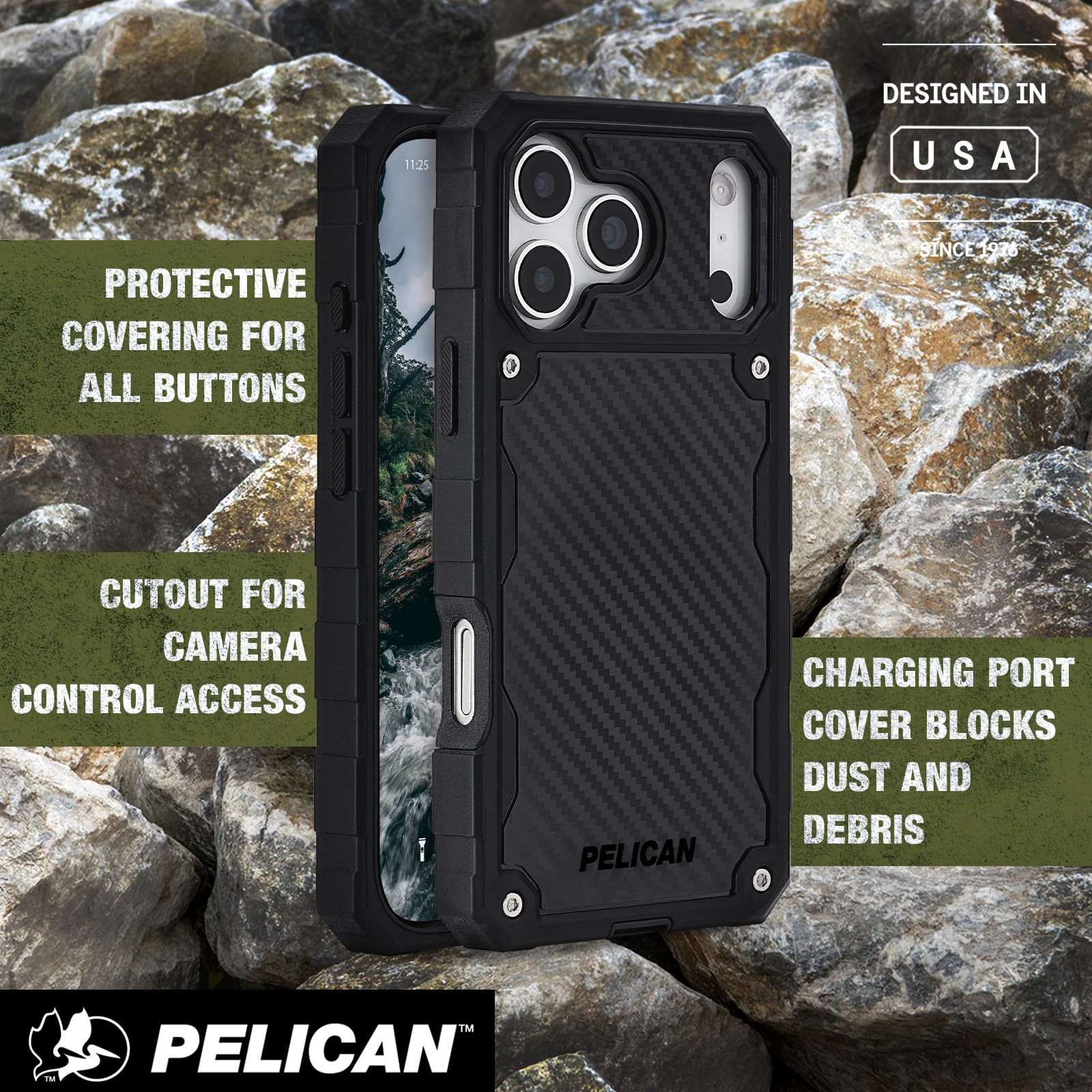 Pelican Capa protetora para iPhone 17 Pro Max [compatível com