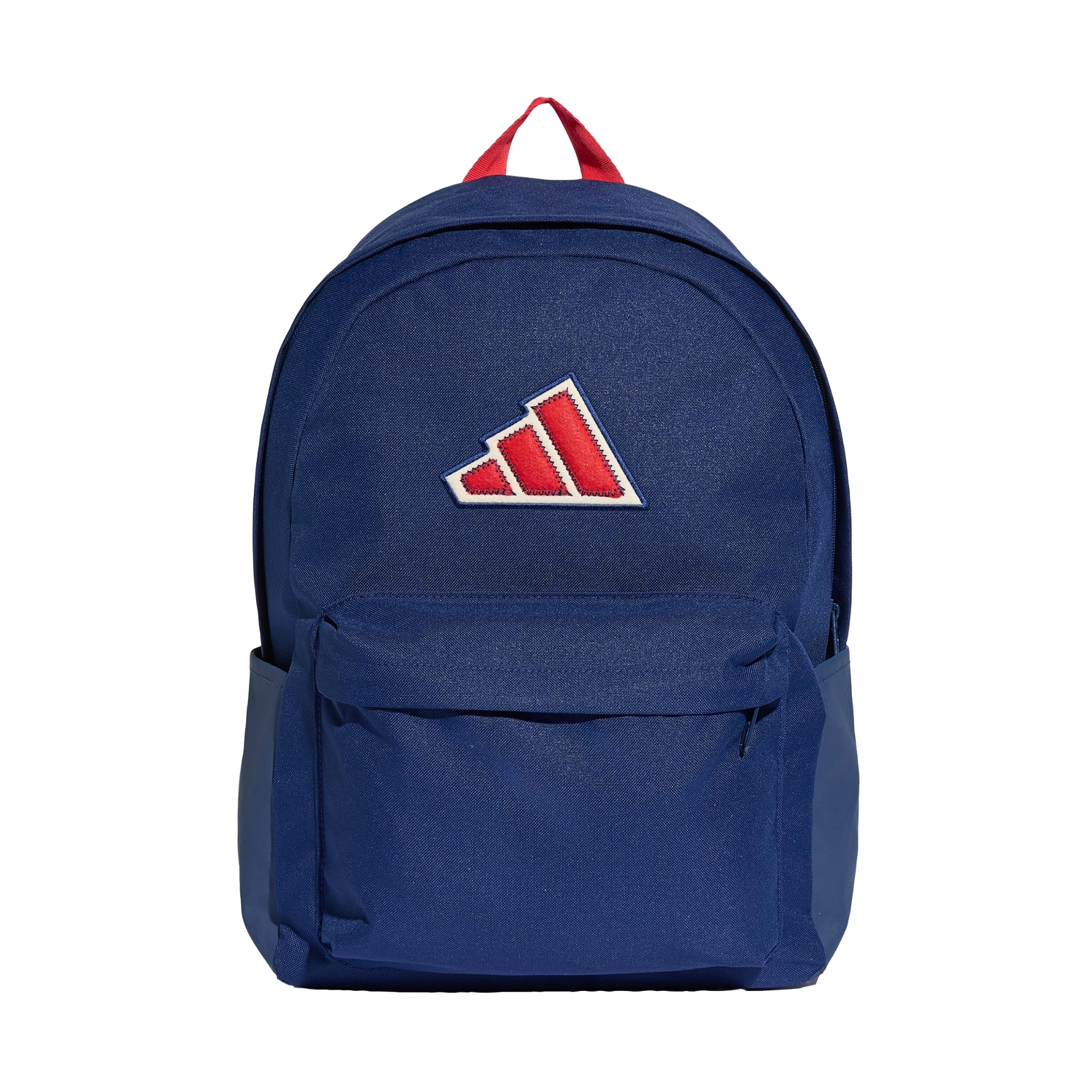 adidas Unisex Essentials Logo Backpack, dark blue/pure ruby, One Size