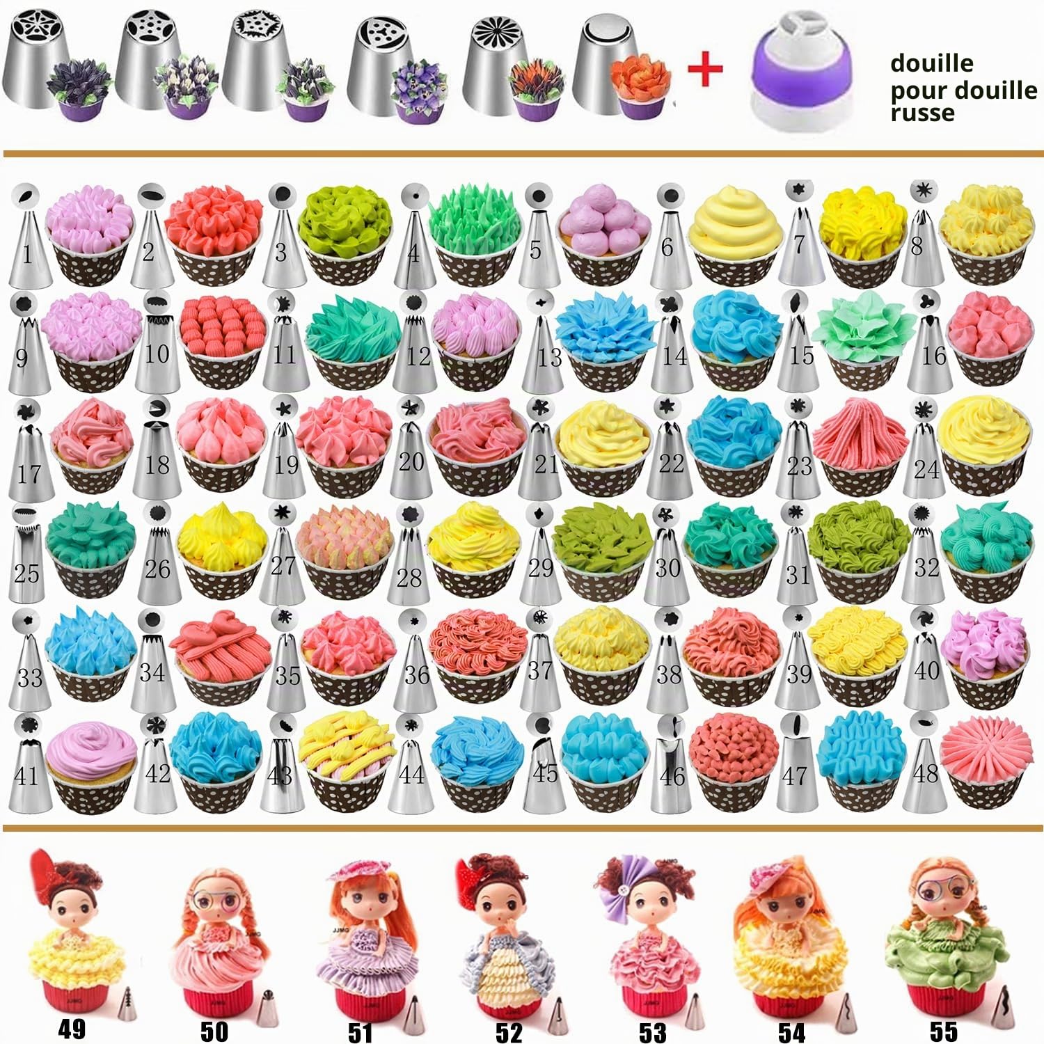 540pcs Cake Decorating Kit - Baking Supplies with 4 Springform Moulds, Rotating Turntable, Decorating Tools, Baking Supplies for Beginners