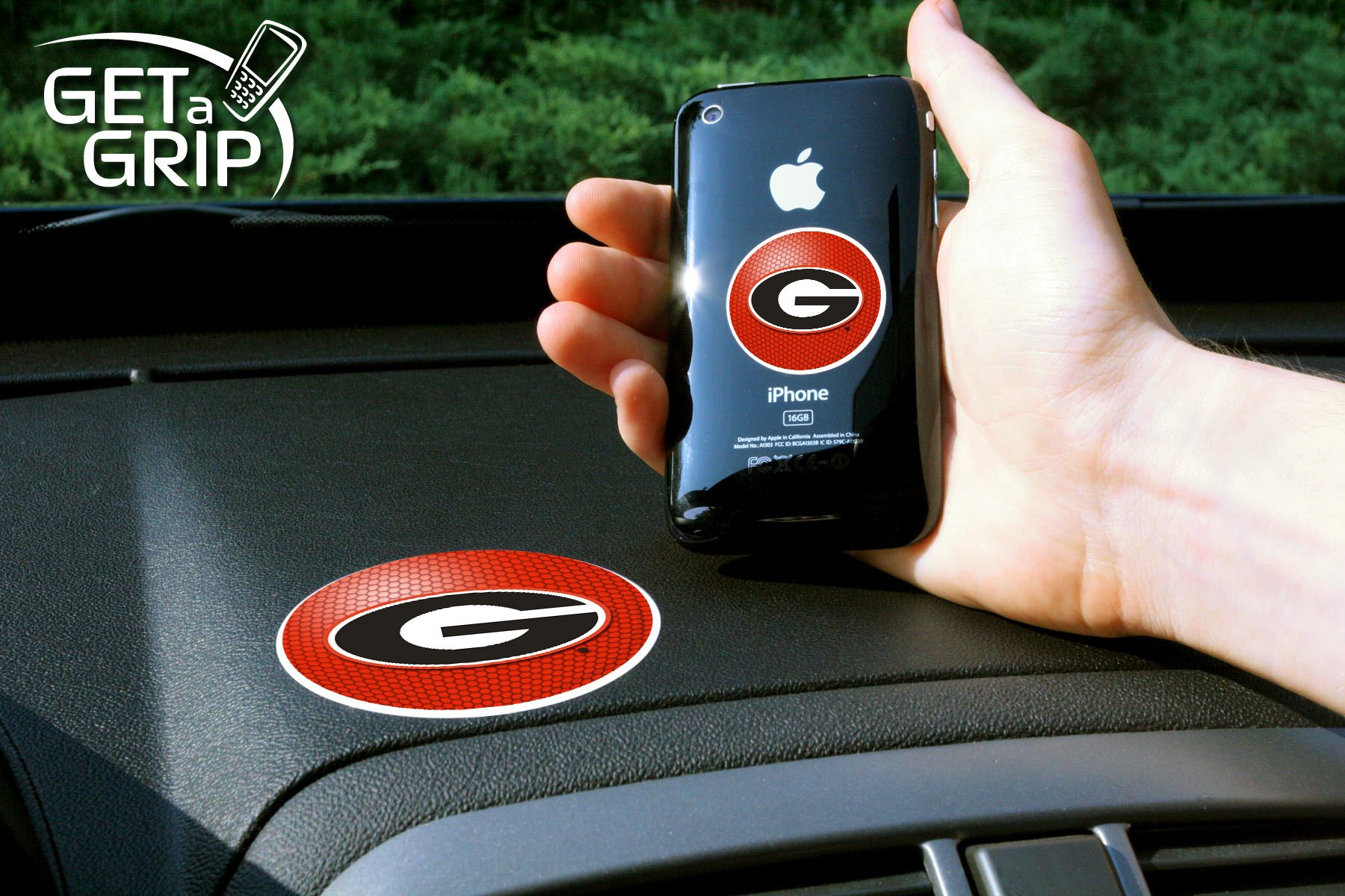 Get A Grip 11226 University of Georgia Bulldogs Polymer Anti-Slip Phone Grip