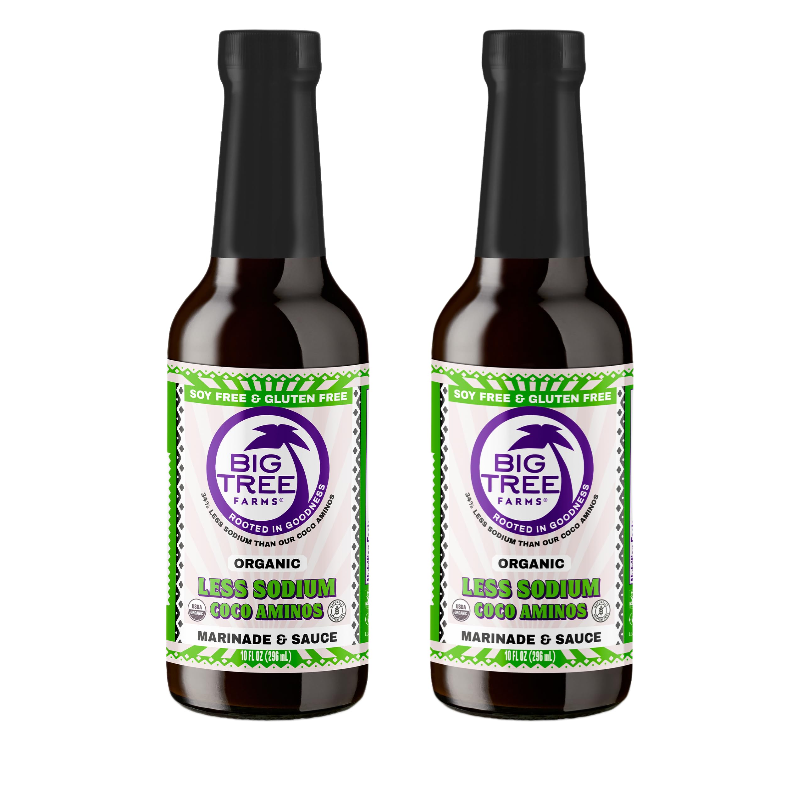 Big Tree Farms Organic Coco Aminos - Liquid Coconut Aminos, Soy-Free Sauce, Low Sodium, Soy Alternative, Gluten Free, Kosher, Marinade & Sauce,