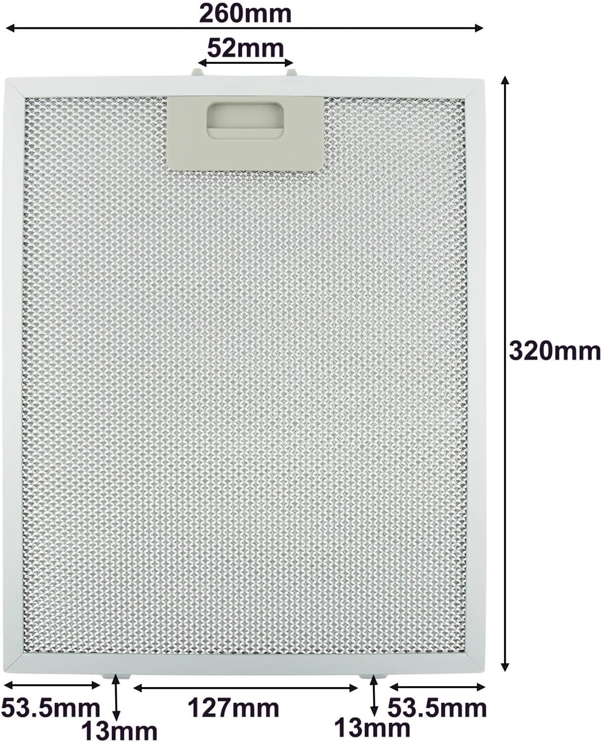 1pc Cooker Hood Filters Metal Mesh Extractor Vent Grease Filter 320 X 260 Mm Kitchen Fixture Accessories And Parts