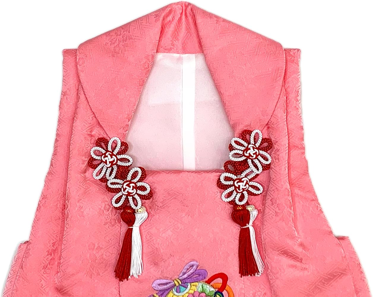 ○３歳用被布（七五三）正絹 マリ花刺繍 ピンク 1AP3888000.webp