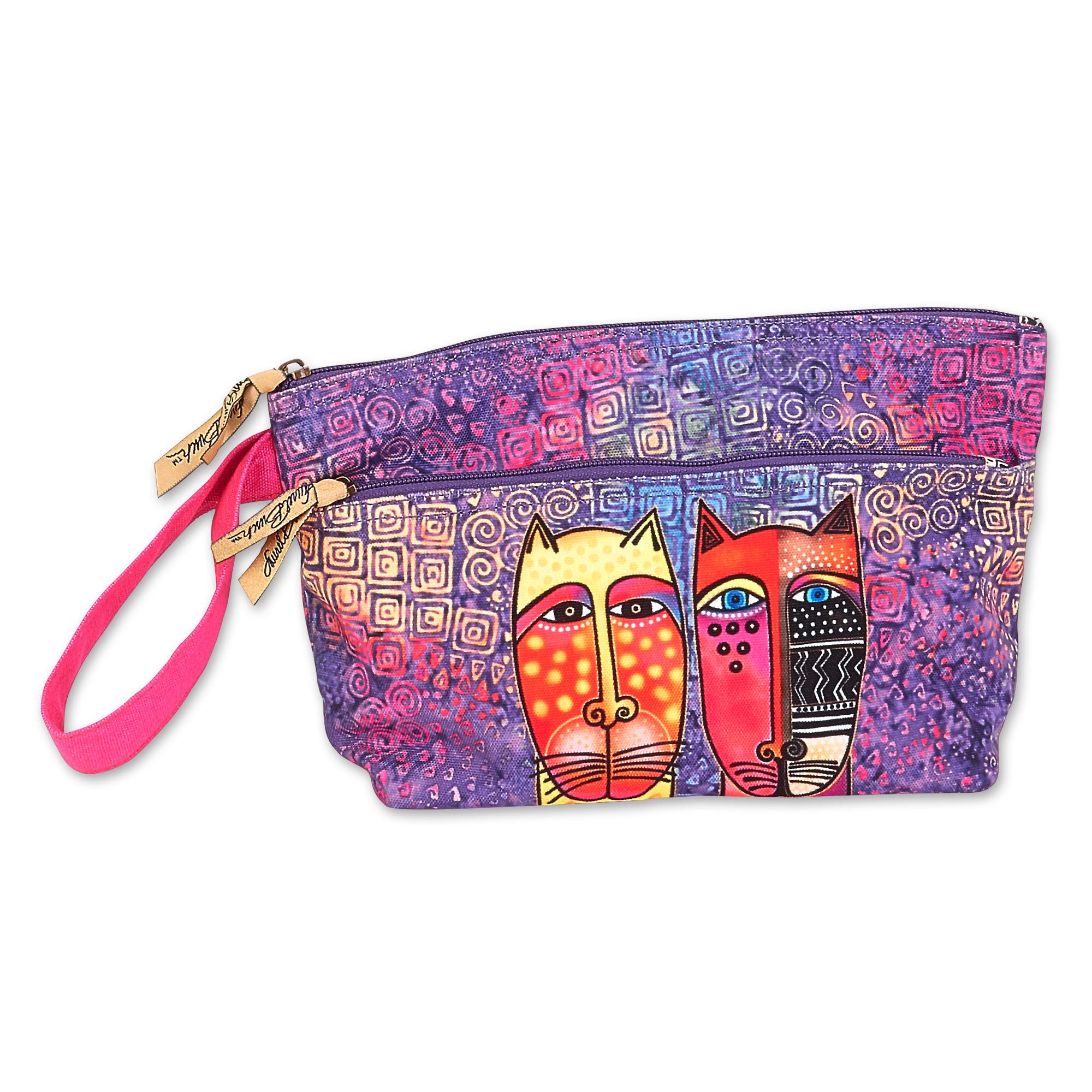Laurel Burch Cosmetic Bag Coin Purses (A. Purple)