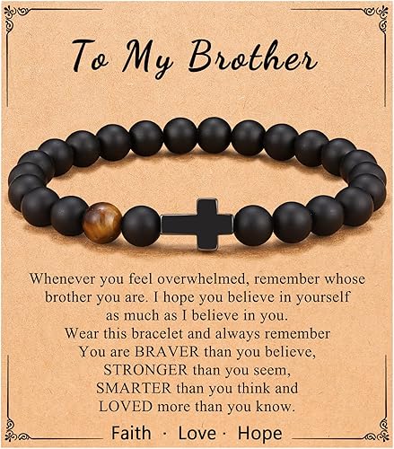 To Mens Gifts Cross Bracelet - Graduation Gifts For Brother