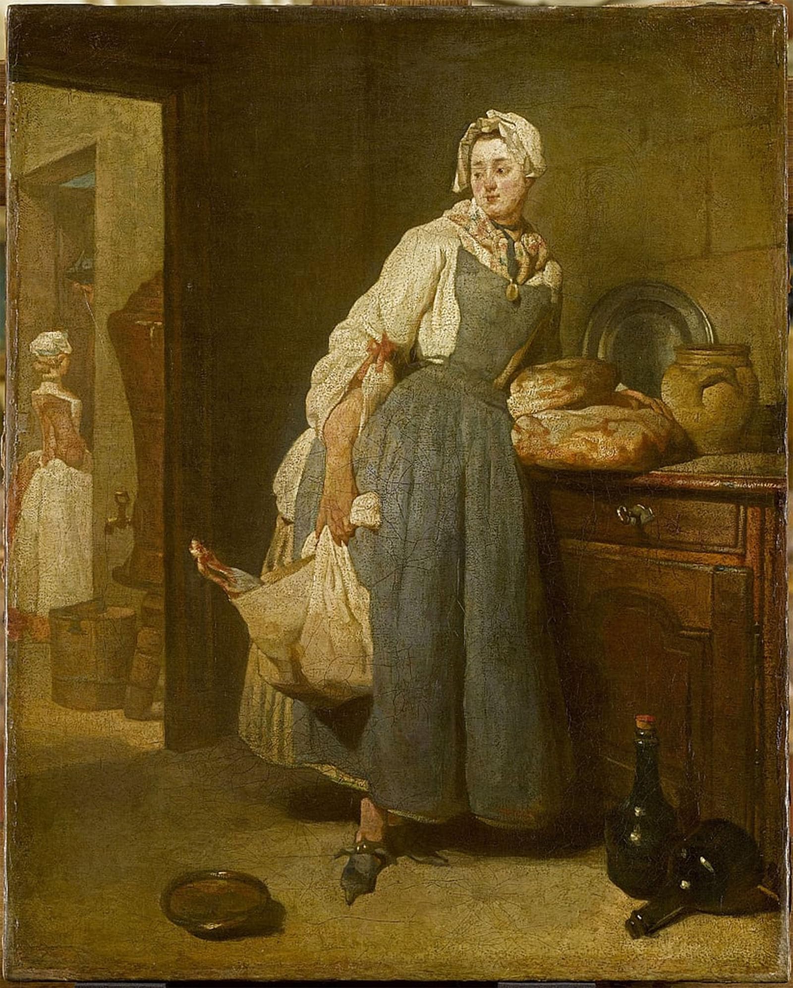 SERENDIPITP Aesthetic Poster Photo Wall Print Retro Picture Back by Jean Baptiste Simeon Chardin Modern Wall Artwork for Home Decor 60x90cm
