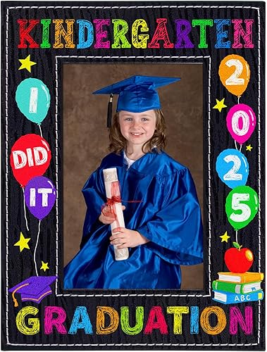 Vista 47 de FaCraft Regalo de graduación preescolar – 4 x 6 pulgadas, regalos de graduación de jardín de infantes 2025, marco de fotos de graduación mi primer