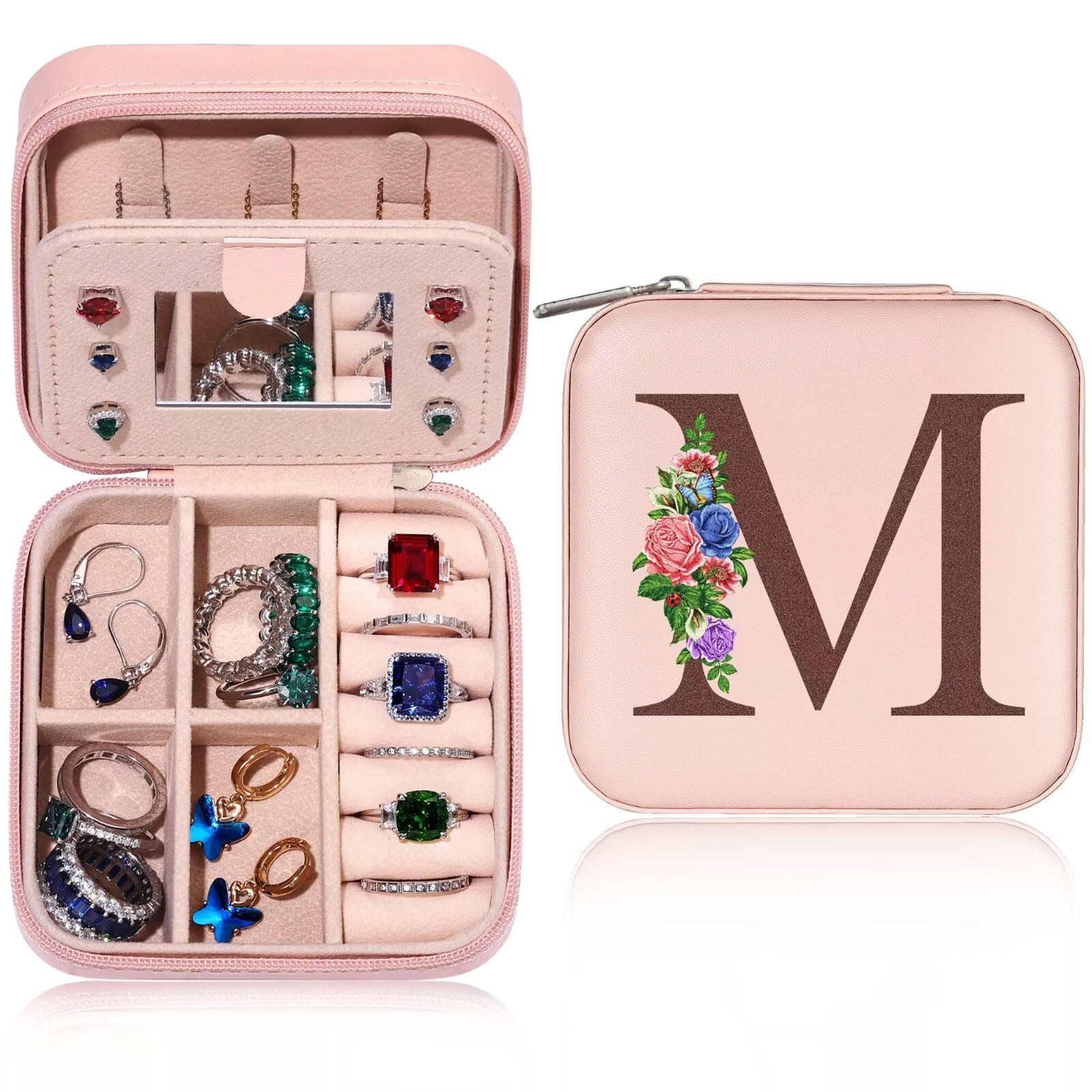 Tingn Girls M Travel Jewellery Organiser Case, Jewelry Box, Jewellery Boxes For Personalised Jewelry Box Birthday Gifts For Gifts For Her