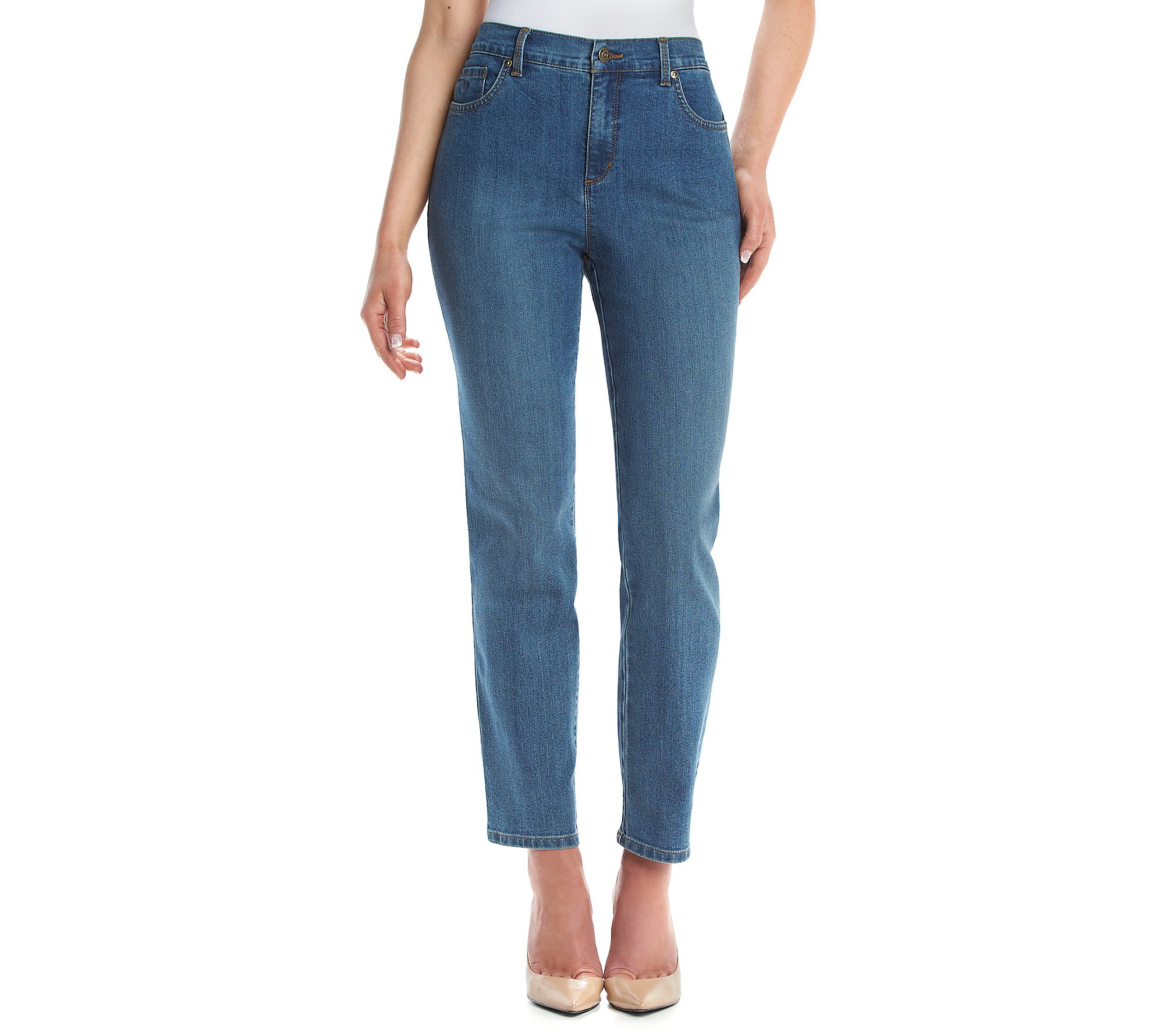 Gloria Vanderbilt Womens Amanda Classic High Rise Tapered Jean Petite