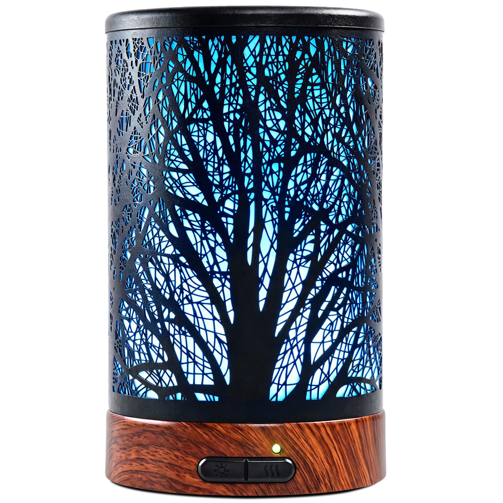 EQUSUPRO Essential Oil Diffuser Metal Tree Pattern