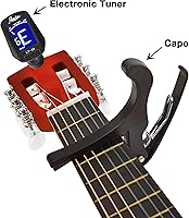 Vista 3 de Guitarra de madera de 30 pulgadas con estuche y accesorios para niños, niñas, adolescentes, principiantes (Natural)