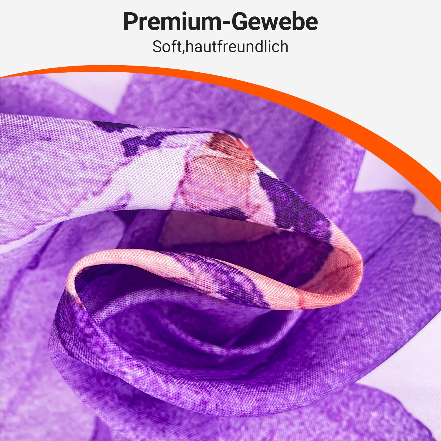 Lerores Shower Curtain, 120 x 200 cm, Purple Flower, Weighted Hem, Anti-Mould, Water-Repellent - Image 3