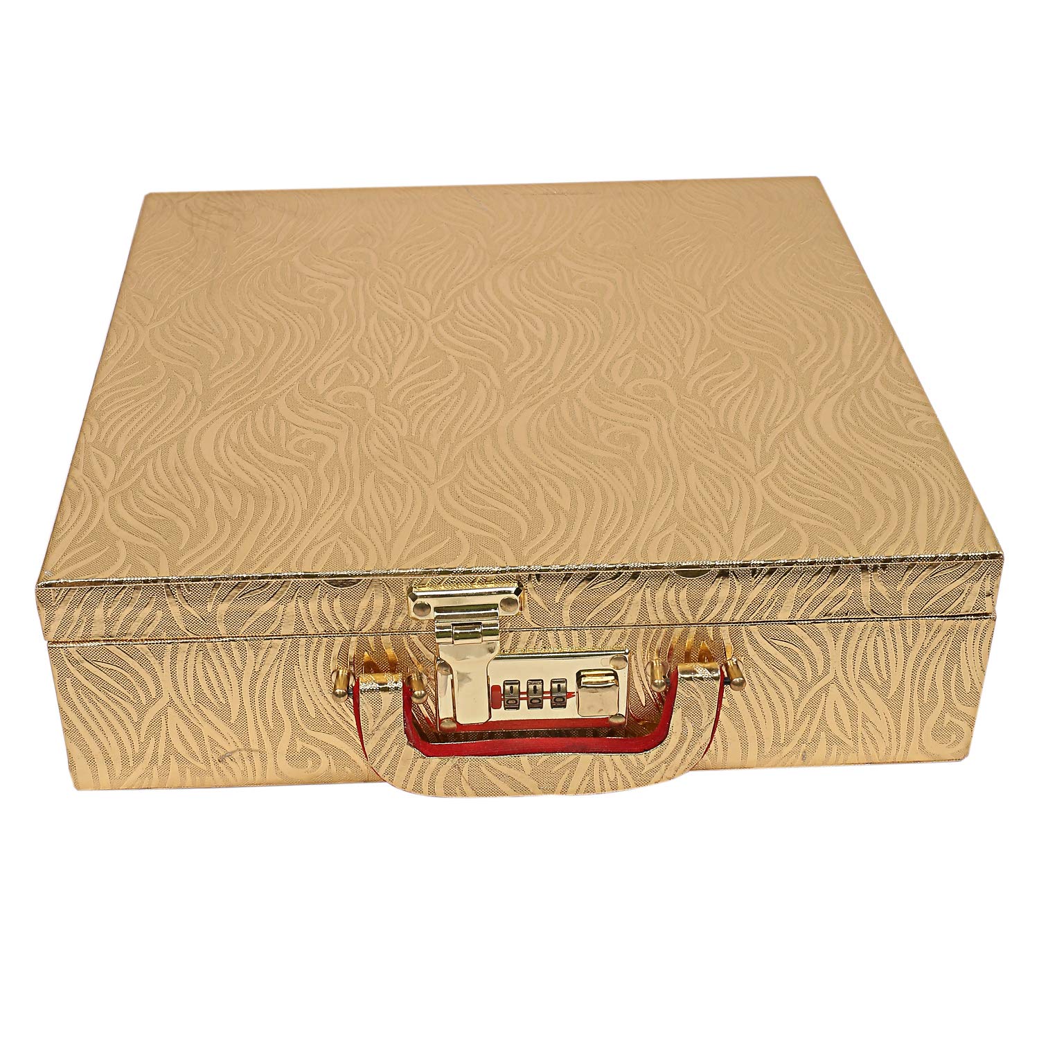 Kuber Industries Wooden 2 Pieces Four Rod Bangle Storage Box (Gold) -CTKTC8731