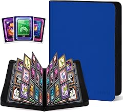 Toploader Zippato Album for 360 Toploaders, Large Capacity 9 Pockets for Rigid Toploader, Without Rings Compatible Toploader 76 x 102 mm for Football Cards, Collection (Dark Blue)
