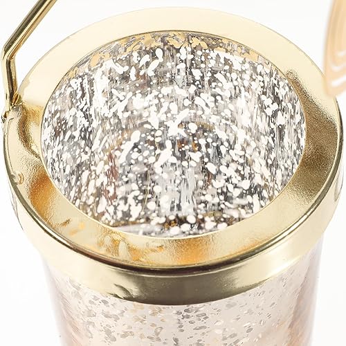 Miniatura 7 de HOMSFOU Candelabro giratorio caliente Portavelas giratorio dorado Portavelas Mesa de comedor Candelabros Luz de té Portavelas Girar Portavelas