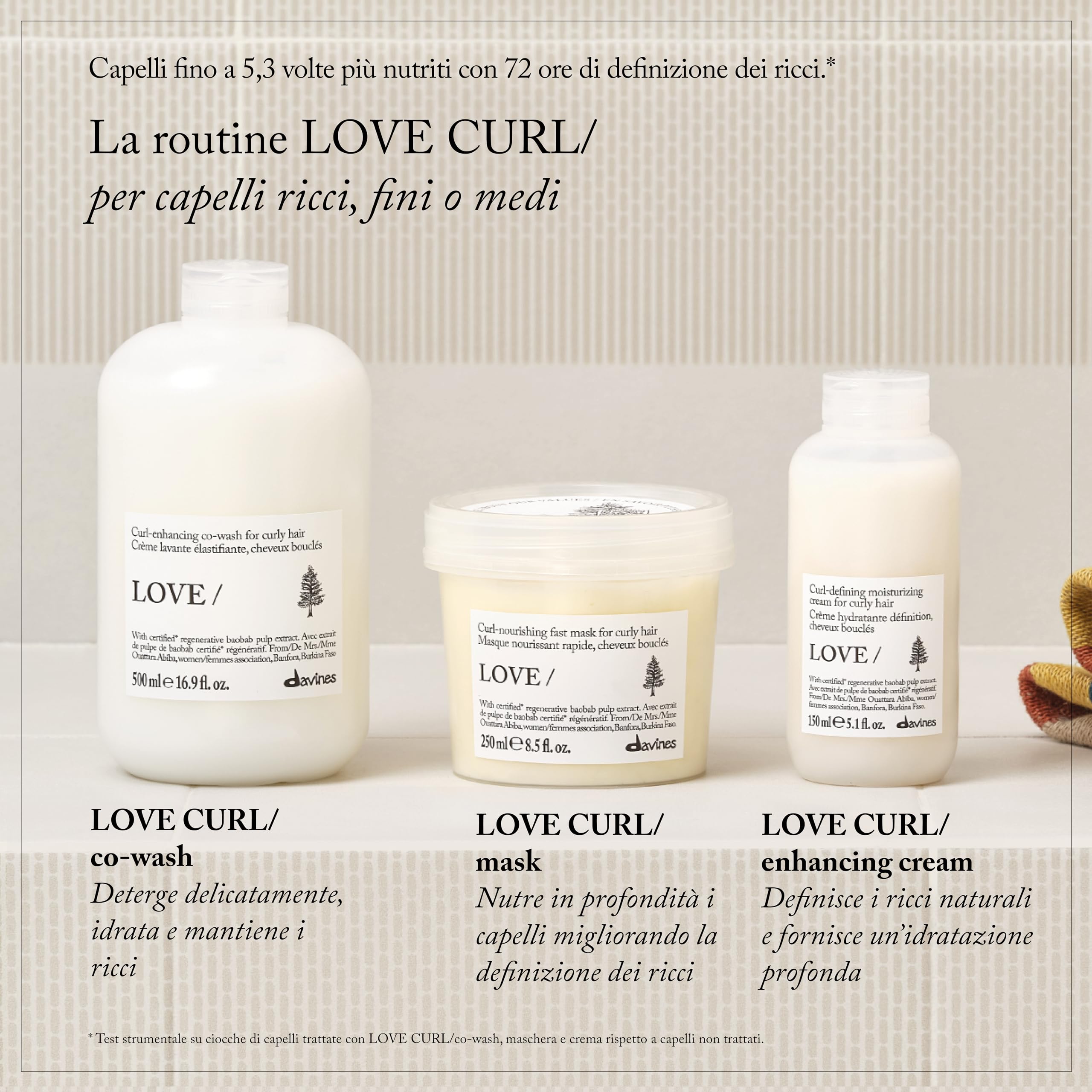 Davines LOVE CURL Cleansing Cream - Crema idratante modellante per capelli ricci - Idrata in profondità - 150 ml