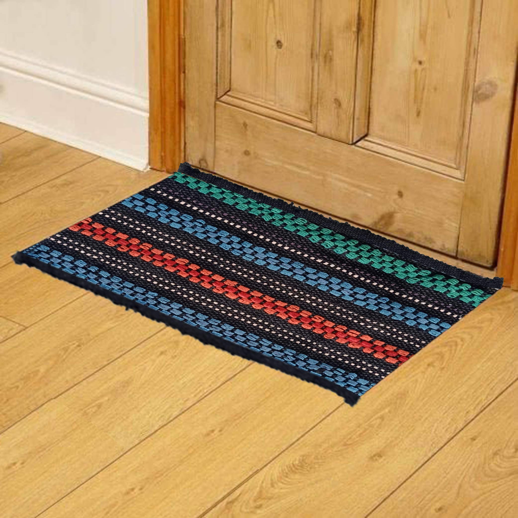Amro Home Needs Combo Offer Traditional Style Cotton Door Mat Set of 5 Pieces, Water Absorbent, Durable, Bedroom, Living Room, Kitchen, Bathroom - (38 X 58 cm) 7 Day Offer
