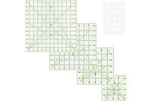 14.5"X14.5" Large Transparent Square Ruler for Quilting, Acrylic 4.5"X4.5", 6"X6", 9.5"X9.5", 12.5"X12.5"...