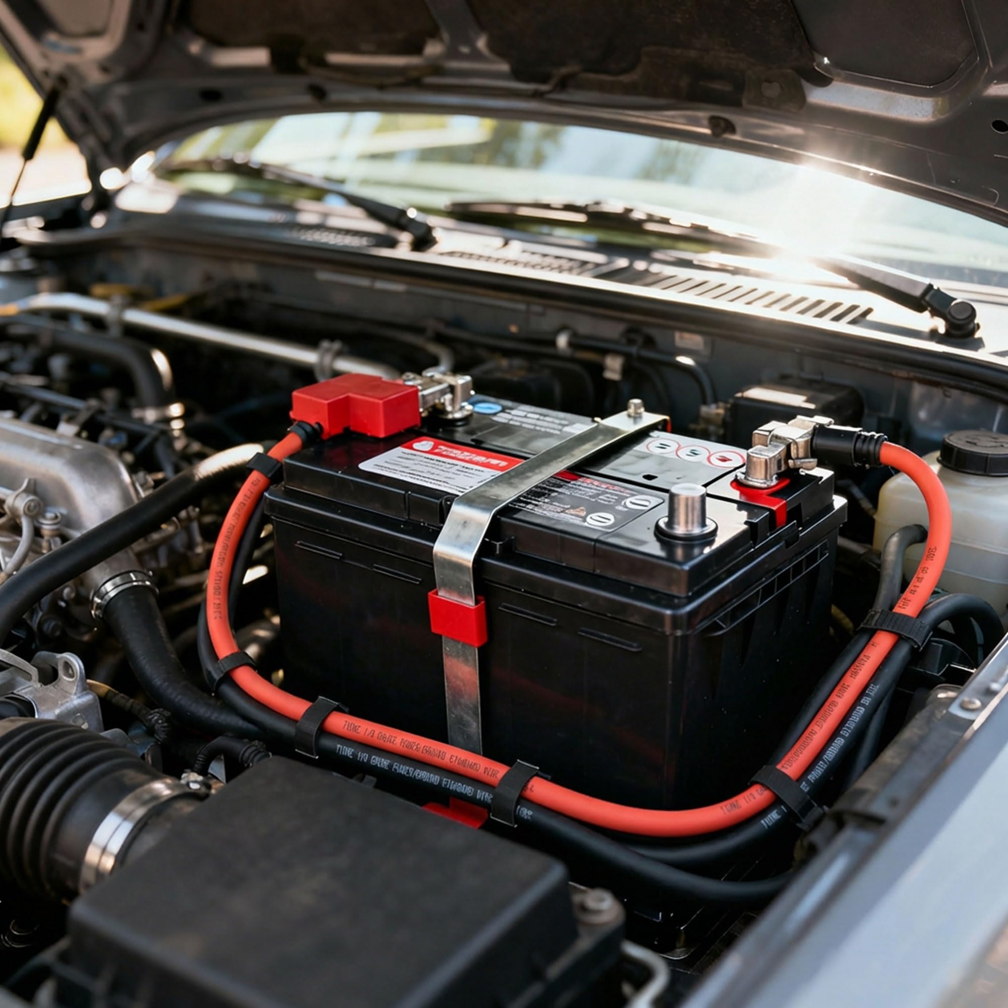 Câble de batterie de calibre 6 OFC – Rouge 3 m et câble de soudure en cuivre pur noir pour automobile, solaire, marine, générateur