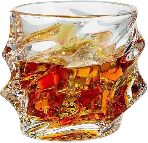 Miniatura 5 de The Wine Savant Decantador de montaña de vino y whisky con 4 vasos y bandeja de madera