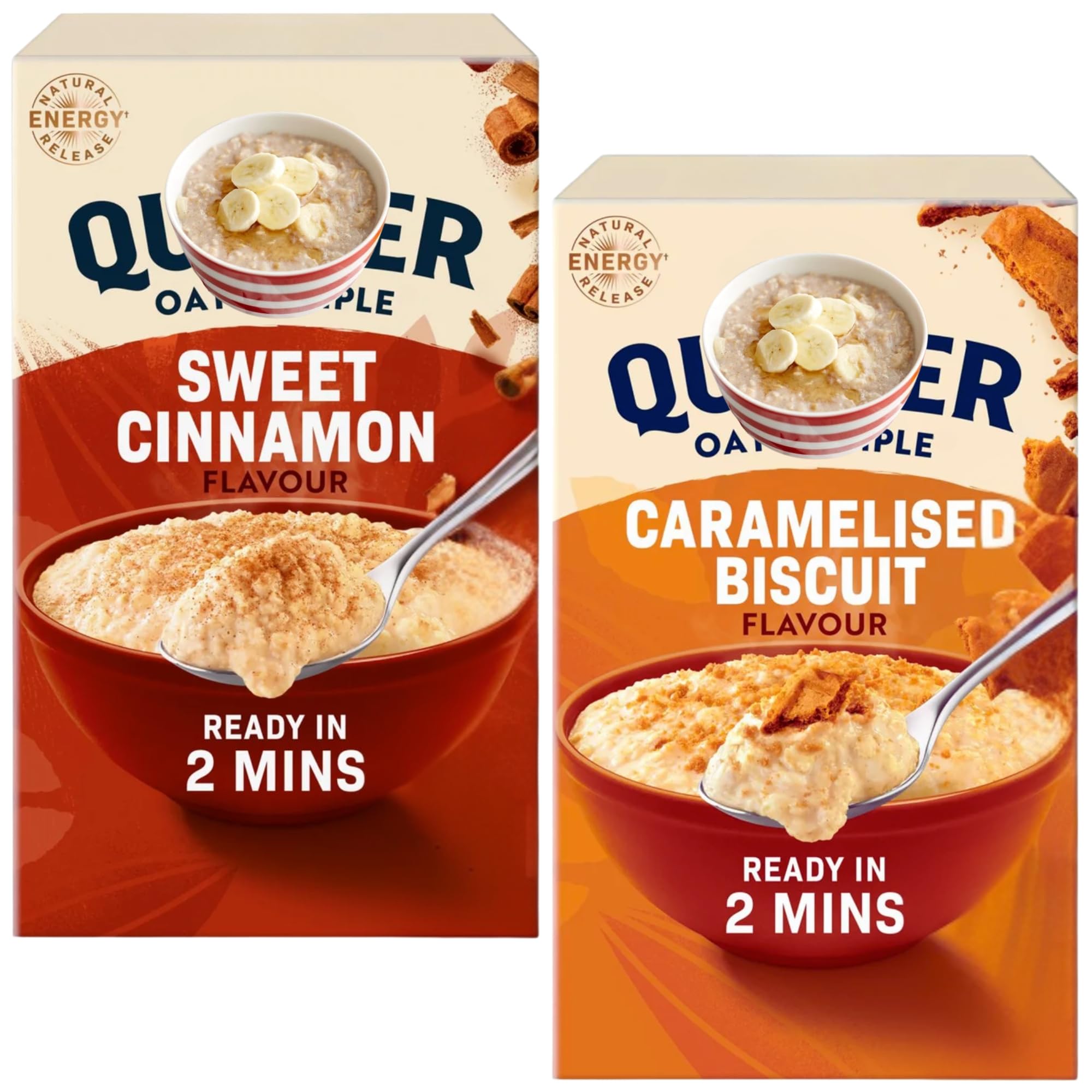 Porridge Bundle Consisting of Oat So Simple Caramelised Biscuit 334g 10s & Sweet Cinnamon Porridge Sachets 330g 10s (2 Pack)