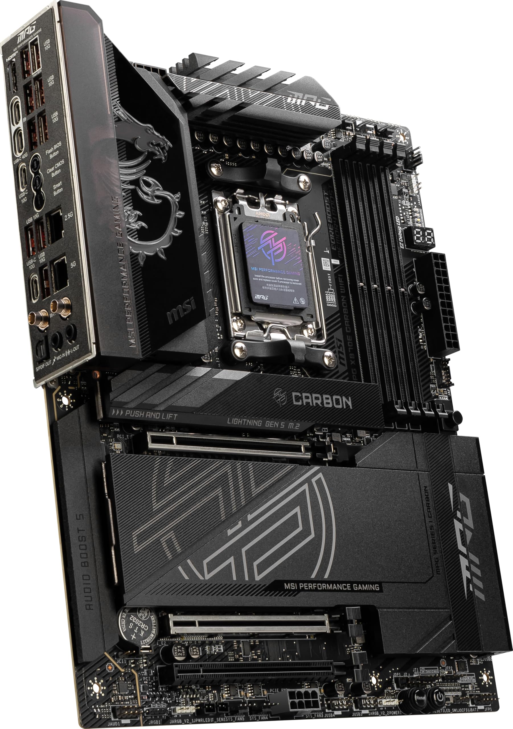 MSI MPG X870E CARBON WIFI X870E Chipset ATX Carte mère MB6589