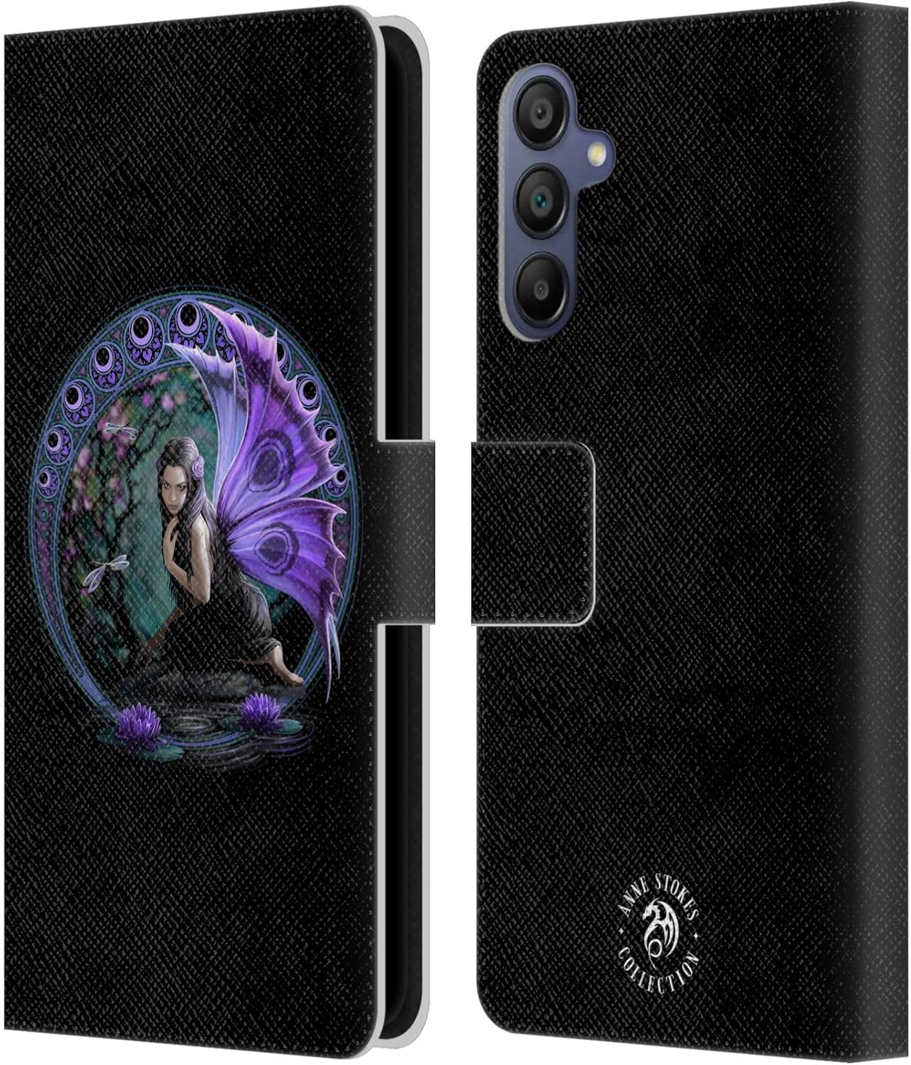 Head Case Designs Officially Licensed Anne Stokes Autumn Fairies Leather Wallet Case Compatible with Samsung Galaxy A15