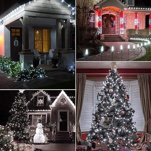 Miniatura 50 de 50FT C7 LED Christmas Lights, Outdoor Vintage String Lights with 52 Bulbs(2 Spare), Commercial Hanging Christmas Lights for Xmas Holidays Roofline