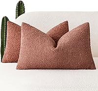 Vista 83 de Foindtower - Juego de 2 fundas decorativas de textura de bucle, fundas de almohada acentuadas, fundas de cojín sólidas, neutrales, para sofá, silla