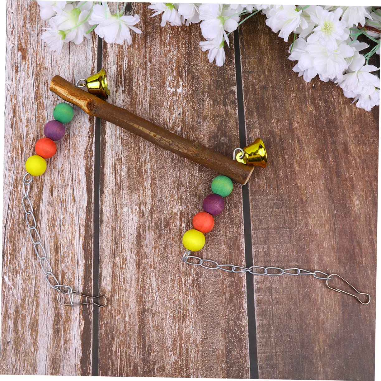 VANZACK 3stücke Parrot Beads Swing Bunte Holzspielzeug Schaukel Für Kleine Vögel Für Wellensittiche Und Papageien Fördert Spiel Und Sicheres Material