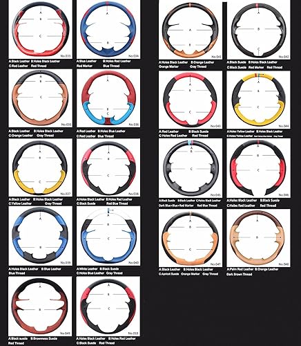 Vista 21 de Funda de volante de piel auténtica para Toyota Tacoma 2012-2020/Toyota Tundra/2010 2011 2012 2013 2014 2015 2016 2017 2018 2019 2020 Toyota 4 Piel