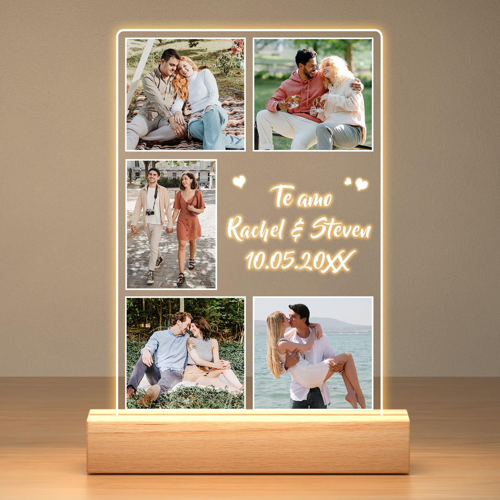 Regalos Originales para Mujer y Hombre, Cuadro Personalizado con Foto, Marco de Fotos Personalizado, Lampara Personalizada con Foto, Fotos Personalizadas Regalo, Regalos Personalizados para Hombre