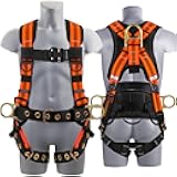 Trsmima Safety Harness Fall Protection - Roof Full Body Harness Men Construction Work Belt Tongue & Quick Connected Buckle