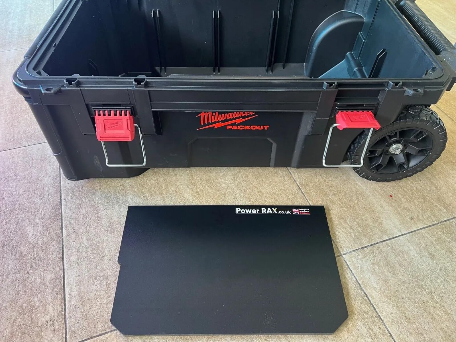 Black Powerrax Divider For The Milwaukee Packout Rolling Tool Chest 50Cm