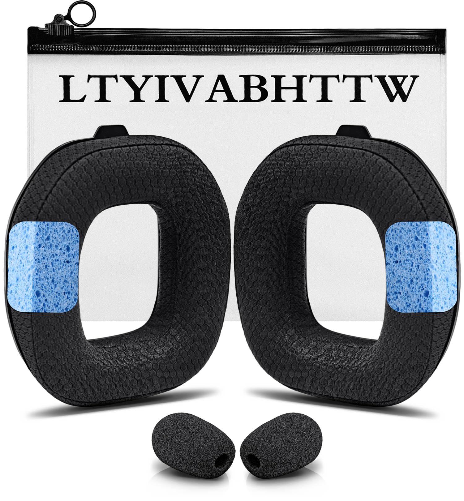 A50 Replacement Earpads for Astro A50 Gen 4, Gen 5 and A50X Only, Breathable Mesh Fabric, Made by LTYIVABHTTW, Thicker Memory Foam, Improved