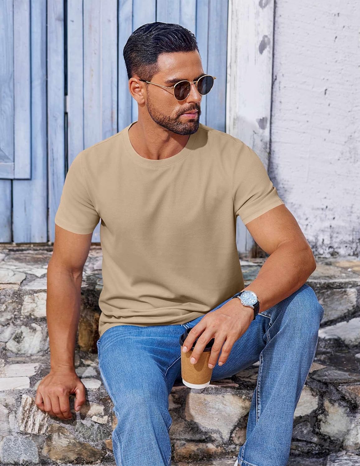 COOFANDY Men's T Shirt Short Sleeve Crew Neck T-Shirt Casual Summer Classic Basic Tee Shirts - Image 6