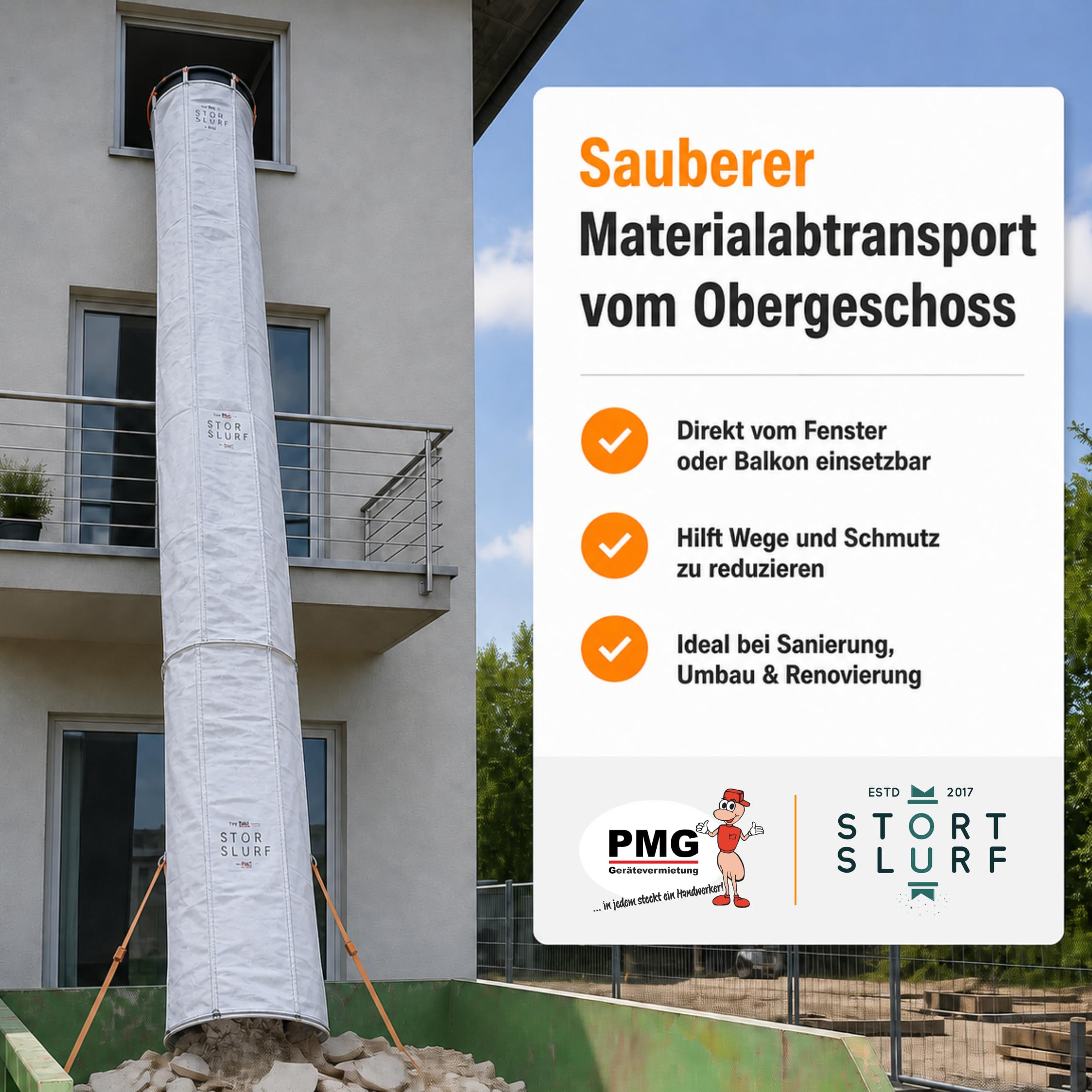 Schuttschlauch Einweg - Tubo de disparo (6 m)