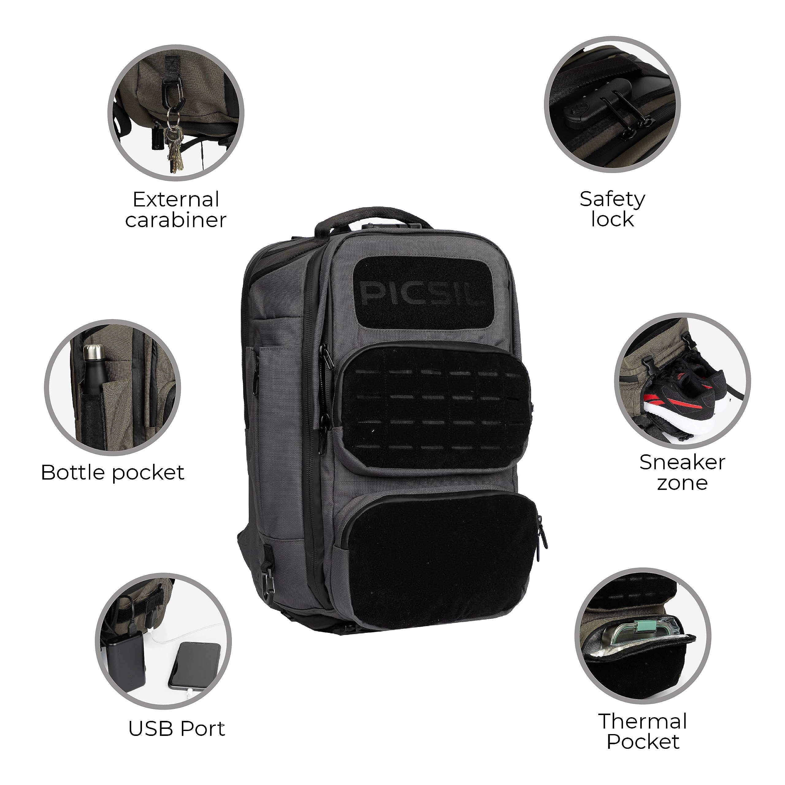 PICSIL Maverick 40L Tactical Backpack, Waterproof Military