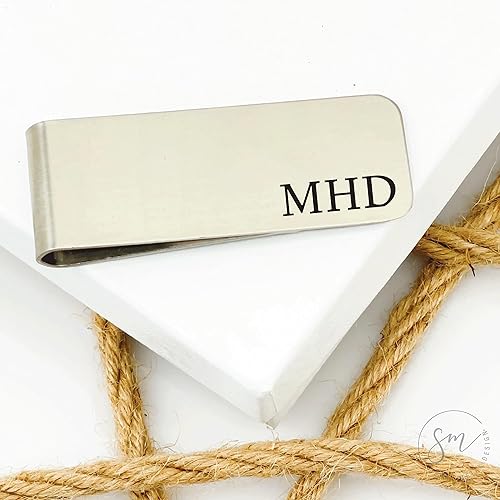 Miniatura 6 de Initials Money Clip Personalized Wallet Money Wallet Personal Money Wallet Initials Son Husband Grandpa Money Clip Men's Initials Gift Money The